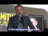 OSCAR DE LA HOYA SPEAKS PASSIONATELY OF FRIEND BERNARD HOPKINS LEGENDARY CAREER