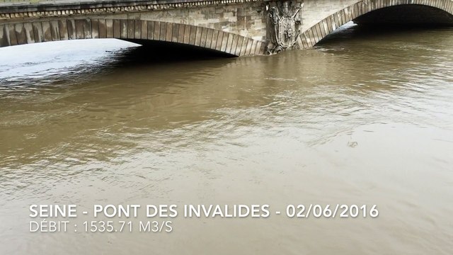 Crue de la Seine 3ème jour (Seine in spate 3rd day) - Pont des Invalides - 02/06/2016 (2/3)