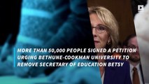 Thousands sign petition protesting DeVos commencement speech