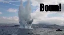 Des plongeurs font exploser une bombe de la Seconde Guerre mondiale à Nice