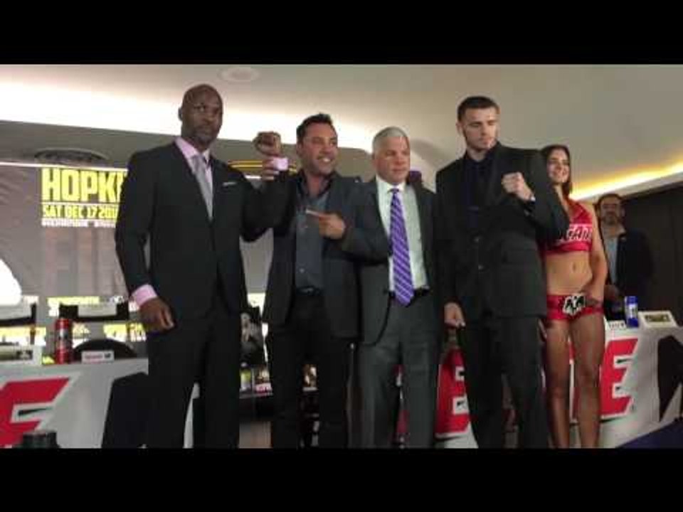 INTENSE BERNARD HOPKIN VS JOE SMITH FACE OFF; LEGEND VS YOUNG LION!! - EsNews Boxing
