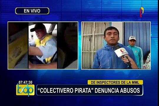 “Colectivero pirata” denuncia abusos de inspectores de la Municipalidad de Lima