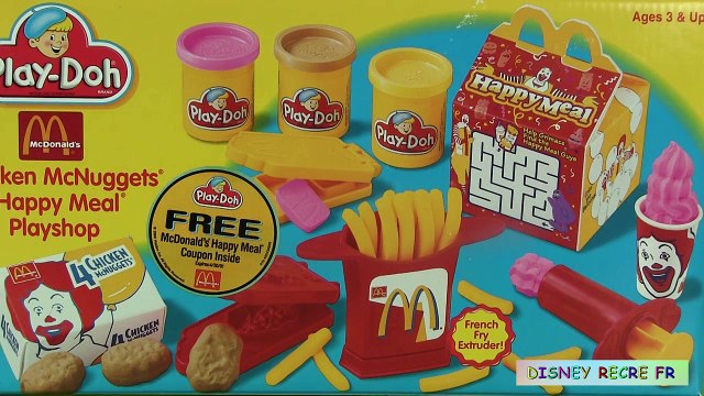 Play Doh McDonald’s Chicken McNuggets Happy Meal Playshop Pâte à modeler Frites Sundae