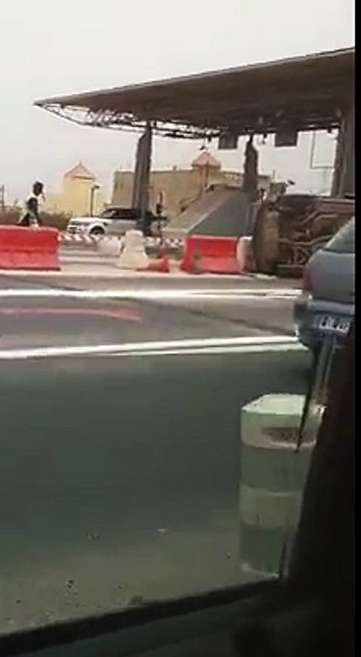 Accident sur l'autoroute à péage