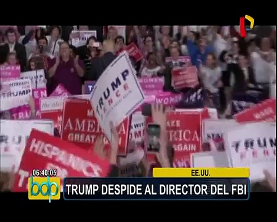Donald Trump destituye al director del FBI
