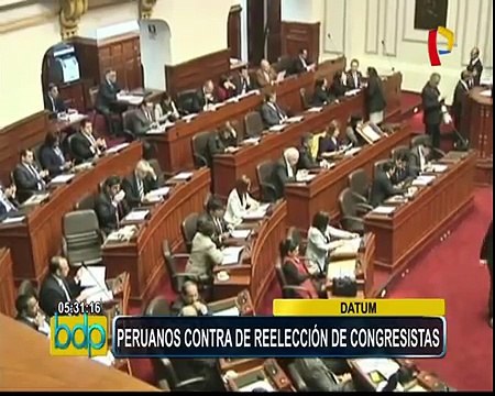 Encuesta Datum: peruanos contra reelección de congresistas