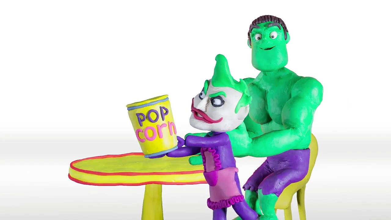 HULK and JOKER Funny cartoon 2017 Play Doh video Stop Motion For children. Kids