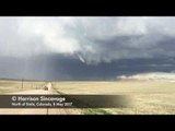 Storm Clouds Rotate, Form Funnel Over Colorado