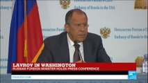 US - Russian Foreign minister Sergey Lavrov addresses the press in Washington