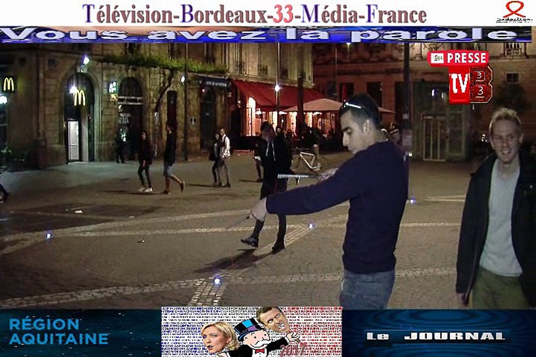 la Jeuneses place de la victoire contre le pen macron