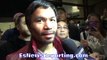 PACQUIAO SMIRKS & FIRES BACK AT VARGAS OVER HAND SPEED CLAIM!! - EsNews Boxing