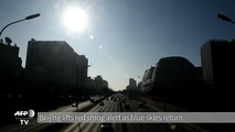 Beijing lifts smog red alert as blue skies return[1]