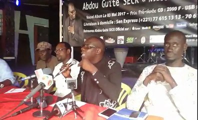 Abdou Guité Seck en conférence de presse au Just 4 U
