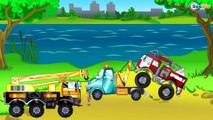 El Camión de bomberos es Rojo - Dibujo animado de coches - Carritos Para Niños