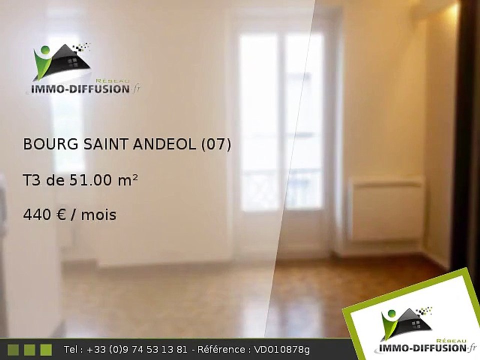 T3 51.00m2 A louer sur Bourg saint andeol - 440 Euros/mois