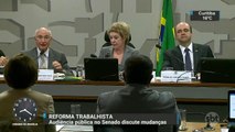 Audiência pública no Senado discute mudanças na reforma trabalhista