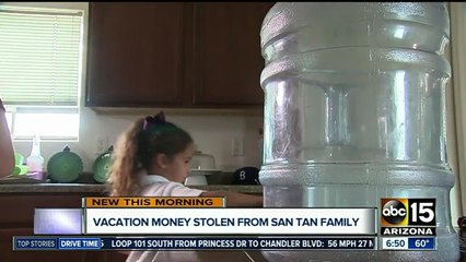 Kid's Disneyland money stolen by burglar
