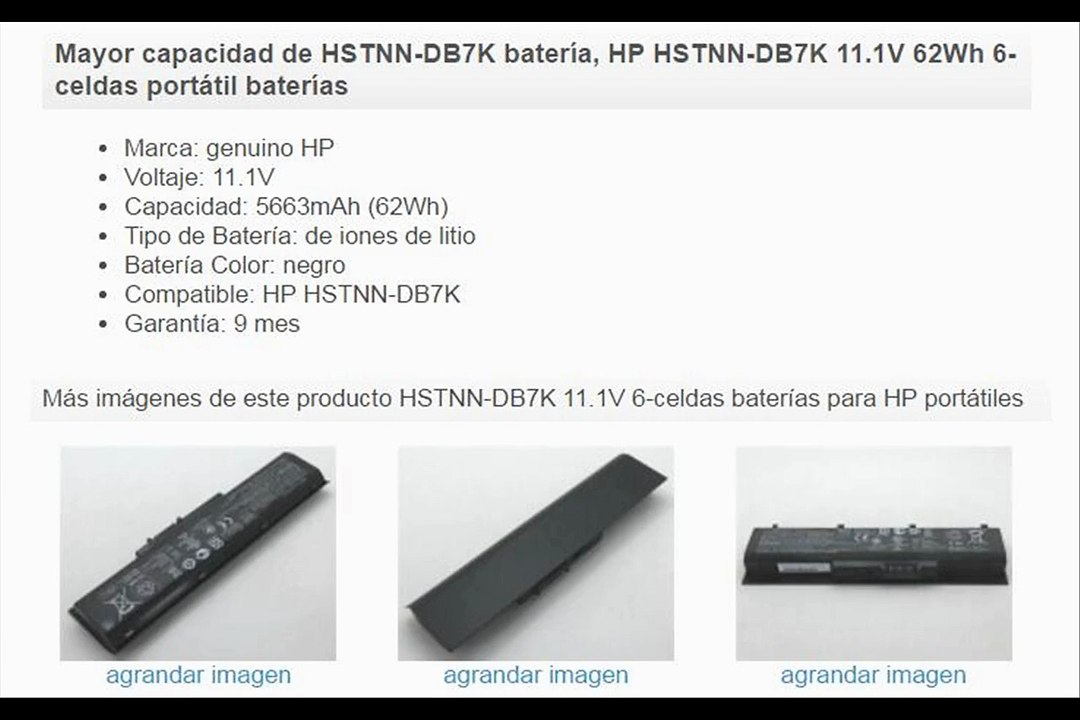 HSTNN-DB7K 11.1V 6-celdas baterías para HP Omen 17-w012ng portátiles