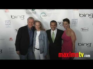 Lu Parker & Antonio Villaraigosa at "Global Home Tree" Event