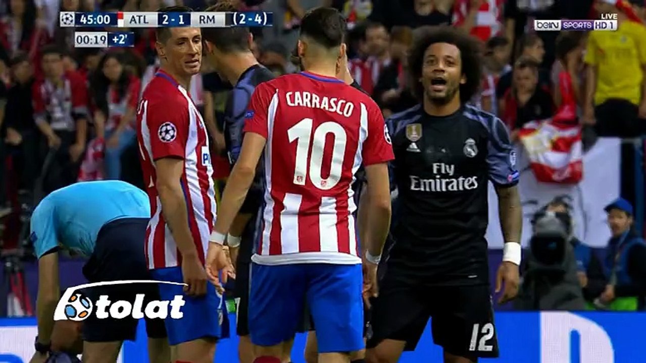 خناقه كريستيانو رونالدو و توريس فى مباراة اتليتكو مدريد و ريال مدريد