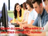(MIBM GLOBAL) Online MBA in 1 year {[969-090^0054]} Number