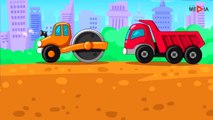 The R, Crane and Excavator - Diggers and Builder - Vehicle & Car Cartoons f