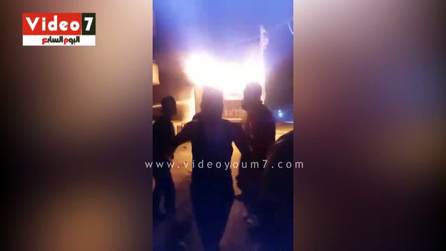 قارئ يشارك صحافة المواطن بفيديو لاندلاع حريق فى محول كهربائى ببنى سويف