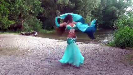 Sensual Belly Dance at the Beach Belly Dancer Isabella 2014 HD