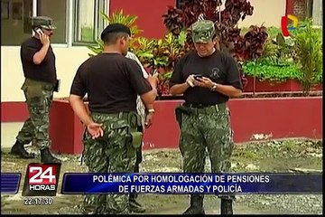 Polémica por homologación de pensiones de Fuerzas Armadas y Policía