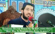 Sahibzada Sultan Ahmad Ali Sahib speaking about 