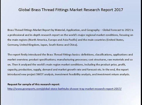 Global Brass Thread Fittings Market Research Report 2017