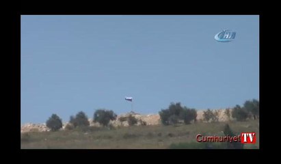 Sınırda alarm... Suriye sınırına Rus bayrağı çekildi