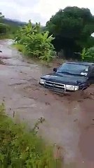 Man asks God to stop the rains so that his car won’t be washed away !