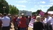 White House protesters demand probe of Comey dismissal