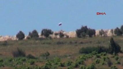 Kilis - Suriye'nin Türkiye Sınırına Rusya Bayrağı