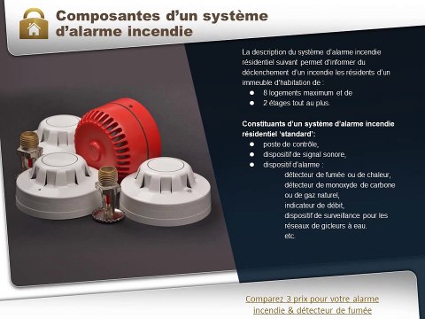Acheter un système d'alarme incendie & détecteur de fumée