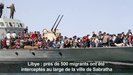 Libye: près de 500 migrants sur une embarcation interceptée