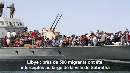 Libye: près de 500 migrants sur une embarcation interceptée