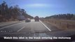 Truck Driver  Almost crashes  e on motorway BA