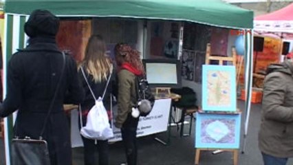 Türk Öğrenciler Yaptıkları Ebru Çalışmaları Almanya'da Sergiledi