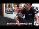 LEO SANTA CRUZ CANDID MOMENT WITH SON; THINKS BOXING IS FAKE "THINKS IT'S A GAME" - EsNews Boxing