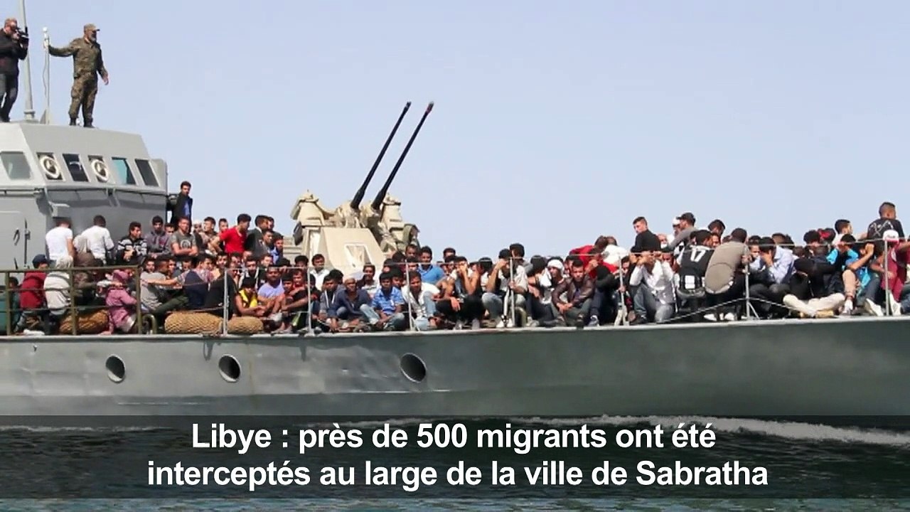 Libye: près de 500 migrants sur une embarcation interceptée