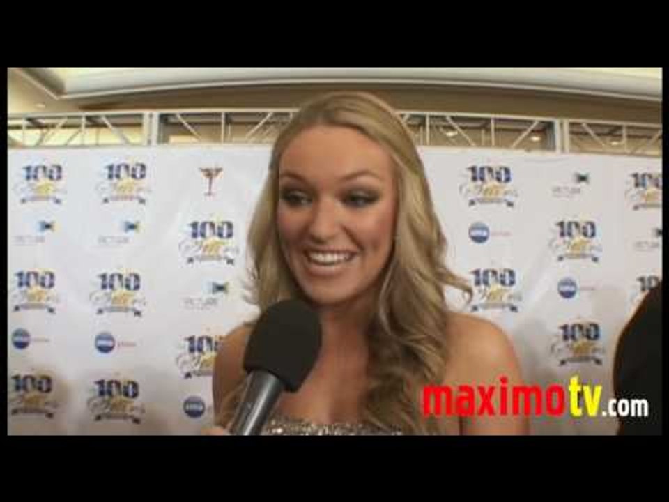 Brittany Tiner (Miss Dallas 2009) Interview at 'Night Of 100 Stars' 2010 Oscar Viewing Party