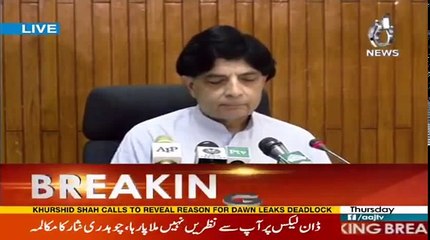 Ch. Nisar's Detailed viewpoint on DawnLeaks