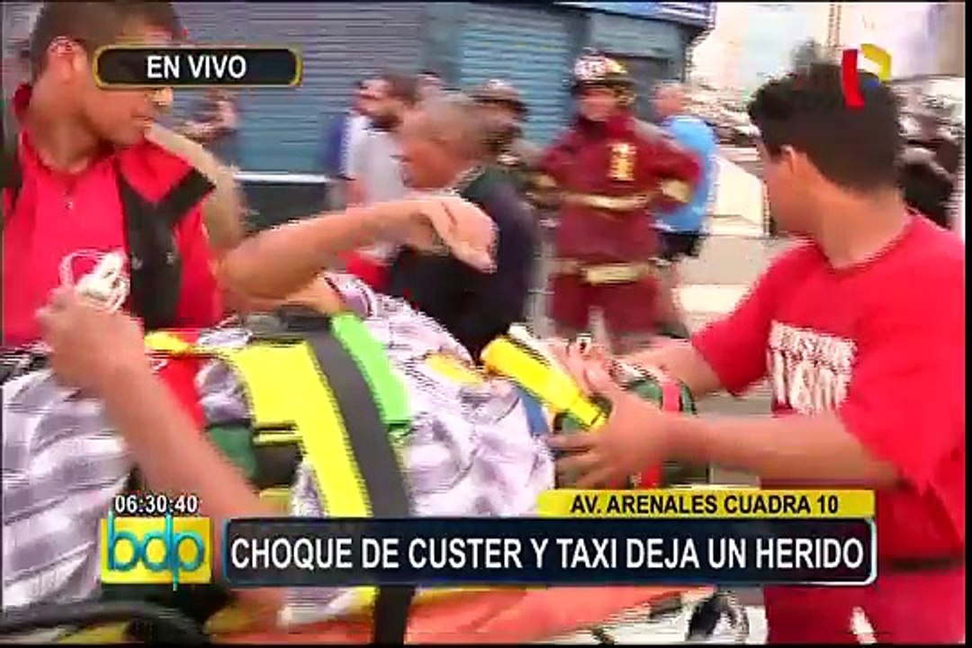 Jesús María: choque entre cúster y taxi deja un herido