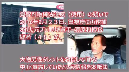清原容疑者“シャブ仲間”大物司会者を暴露