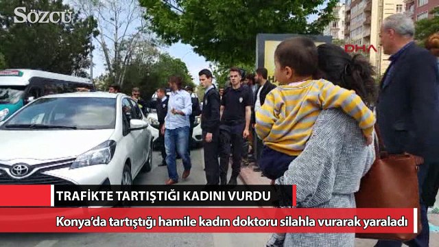 Trafikte tartıştığı hamile kadını vurdu