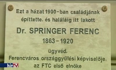 HírTV - dr. Springer Ferenc emléktábla avatás