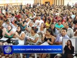 Ministerio de Educación entrega certificados de alfabetización y post alfabetización