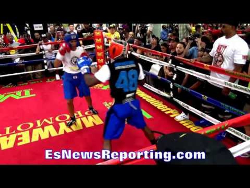 Floyd Mayweather Sparring vs Conor McGregor Sparring - esnews boxing
